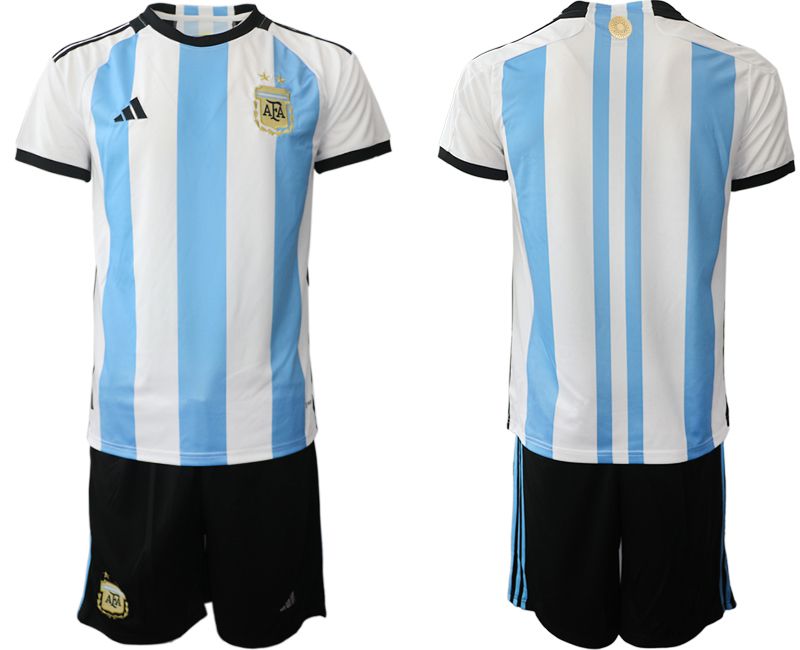 Men 2022 World Cup National Team Argentina home white blank Soccer Jerseys